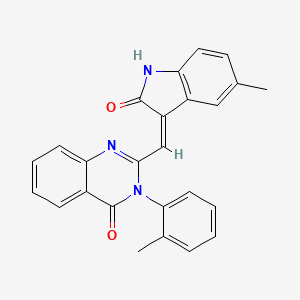 2-[(Z)-(5-methyl-2-oxo-1,2-dihydro-3H-indol-3-ylidene)methyl]-3-(2-methylphenyl)quinazolin-4(3H)-one