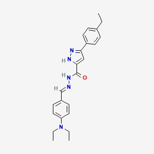 N'-(4-(Diethylamino)benzylidene)-3-(4-ethylphenyl)-1H-pyrazole-5-carbohydrazide