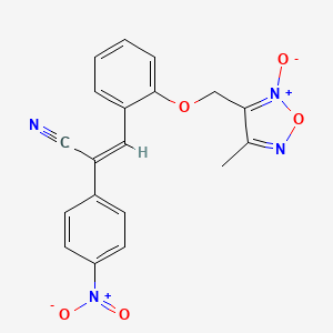 (2Z)-3-{2-[(4-methyl-2-oxido-1,2,5-oxadiazol-3-yl)methoxy]phenyl}-2-(4-nitrophenyl)prop-2-enenitrile