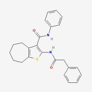 N-phenyl-2-[(phenylacetyl)amino]-5,6,7,8-tetrahydro-4H-cyclohepta[b]thiophene-3-carboxamide