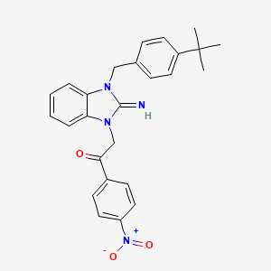 2-[3-(4-tert-butylbenzyl)-2-imino-2,3-dihydro-1H-benzimidazol-1-yl]-1-(4-nitrophenyl)ethanone