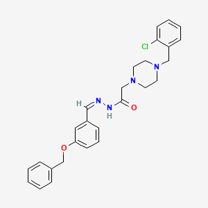 N'-[(Z)-[3-(Benzyloxy)phenyl]methylidene]-2-{4-[(2-chlorophenyl)methyl]piperazin-1-YL}acetohydrazide