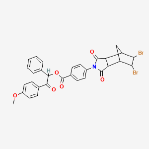 2-(4-methoxyphenyl)-2-oxo-1-phenylethyl 4-(5,6-dibromo-1,3-dioxooctahydro-2H-4,7-methanoisoindol-2-yl)benzoate