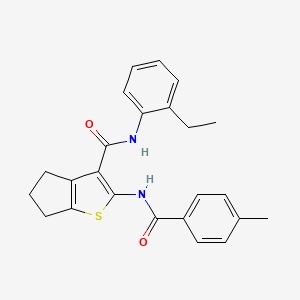 N-(2-ethylphenyl)-2-{[(4-methylphenyl)carbonyl]amino}-5,6-dihydro-4H-cyclopenta[b]thiophene-3-carboxamide