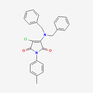 3-chloro-4-(dibenzylamino)-1-(4-methylphenyl)-1H-pyrrole-2,5-dione