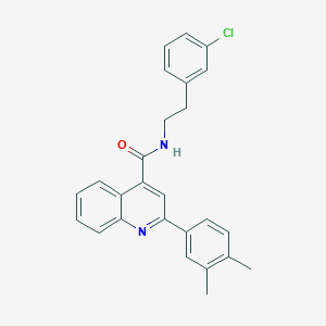 N-[2-(3-chlorophenyl)ethyl]-2-(3,4-dimethylphenyl)quinoline-4-carboxamide