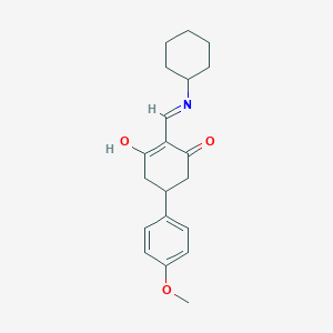 2-[(Cyclohexylamino)methylidene]-5-(4-methoxyphenyl)cyclohexane-1,3-dione