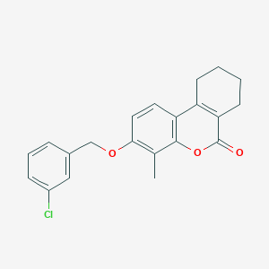 3-[(3-chlorobenzyl)oxy]-4-methyl-7,8,9,10-tetrahydro-6H-benzo[c]chromen-6-one