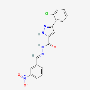 3-(2-chlorophenyl)-N'-[(E)-(3-nitrophenyl)methylidene]-1H-pyrazole-5-carbohydrazide