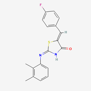 (5Z)-2-[(2,3-dimethylphenyl)amino]-5-(4-fluorobenzylidene)-1,3-thiazol-4(5H)-one