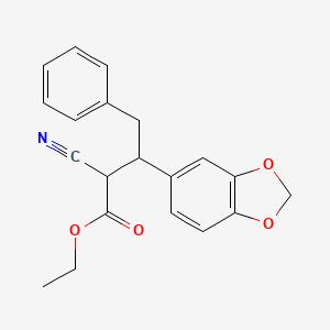 Ethyl 3-(1,3-benzodioxol-5-yl)-2-cyano-4-phenylbutanoate