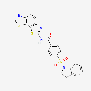 4-(2,3-dihydro-1H-indol-1-ylsulfonyl)-N-(7-methyl[1,3]thiazolo[4,5-g][1,3]benzothiazol-2-yl)benzamide