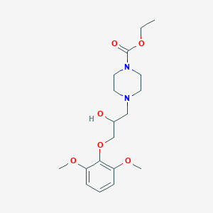 Ethyl 4-[3-(2,6-dimethoxyphenoxy)-2-hydroxypropyl]piperazine-1-carboxylate