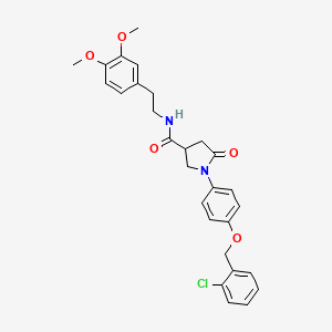 1-{4-[(2-Chlorophenyl)methoxy]phenyl}-N-[2-(3,4-dimethoxyphenyl)ethyl]-5-oxopyrrolidine-3-carboxamide