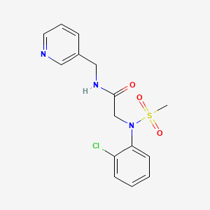 2-[N-(2-Chlorophenyl)methanesulfonamido]-N-[(pyridin-3-YL)methyl]acetamide