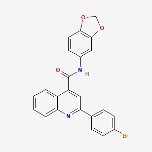 N-(1,3-benzodioxol-5-yl)-2-(4-bromophenyl)quinoline-4-carboxamide