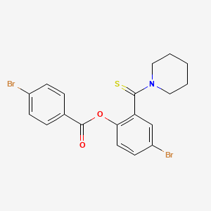 4-Bromo-2-(piperidin-1-ylcarbonothioyl)phenyl 4-bromobenzoate