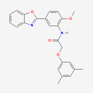 N-[5-(1,3-benzoxazol-2-yl)-2-methoxyphenyl]-2-(3,5-dimethylphenoxy)acetamide