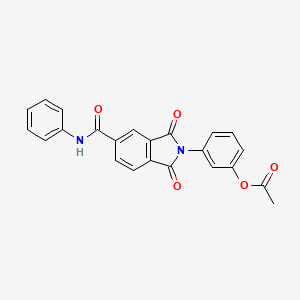 3-[1,3-dioxo-5-(phenylcarbamoyl)-1,3-dihydro-2H-isoindol-2-yl]phenyl acetate