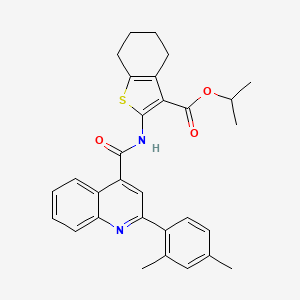 Propan-2-yl 2-({[2-(2,4-dimethylphenyl)quinolin-4-yl]carbonyl}amino)-4,5,6,7-tetrahydro-1-benzothiophene-3-carboxylate