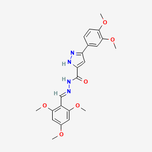 3-(3,4-DI-Meo-PH)-N'-(2,4,6-trimethoxybenzylidene)-1H-pyrazole-5-carbohydrazide