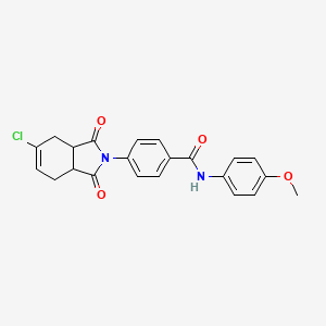 4-(5-Chloro-1,3-dioxo-1,3,3a,4,7,7a-hexahydro-isoindol-2-yl)-N-(4-methoxy-phenyl)-benzamide