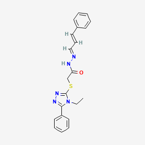 2-((4-Ethyl-5-phenyl-4H-1,2,4-triazol-3-yl)thio)-N'-(3-phenylallylidene)acetohydrazide