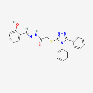 N'-[(E)-(2-hydroxyphenyl)methylidene]-2-{[4-(4-methylphenyl)-5-phenyl-4H-1,2,4-triazol-3-yl]sulfanyl}acetohydrazide