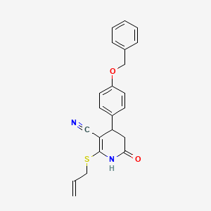 4-[4-(Benzyloxy)phenyl]-6-oxo-2-(prop-2-en-1-ylsulfanyl)-1,4,5,6-tetrahydropyridine-3-carbonitrile