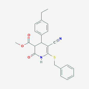 Methyl 6-(benzylsulfanyl)-5-cyano-4-(4-ethylphenyl)-2-oxo-1,2,3,4-tetrahydropyridine-3-carboxylate