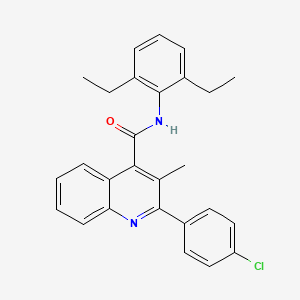 2-(4-chlorophenyl)-N-(2,6-diethylphenyl)-3-methylquinoline-4-carboxamide