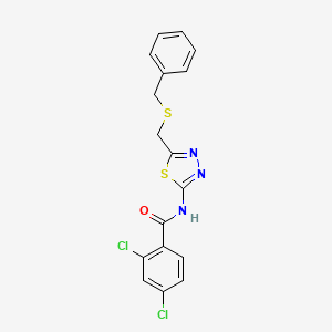 N-{5-[(benzylsulfanyl)methyl]-1,3,4-thiadiazol-2-yl}-2,4-dichlorobenzamide