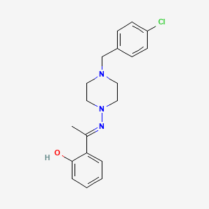 2-(N-(4-(4-Chlorobenzyl)-1-piperazinyl)ethanimidoyl)phenol