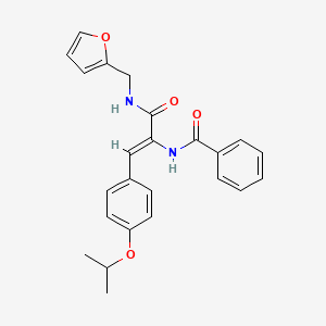 N-{(1Z)-3-[(furan-2-ylmethyl)amino]-3-oxo-1-[4-(propan-2-yloxy)phenyl]prop-1-en-2-yl}benzamide