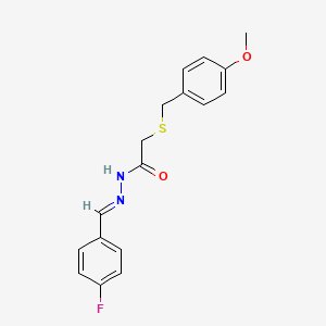 N'-[(E)-(4-fluorophenyl)methylidene]-2-[(4-methoxybenzyl)sulfanyl]acetohydrazide