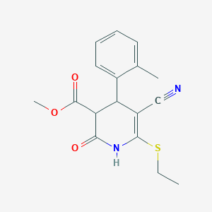 Methyl 5-cyano-6-(ethylsulfanyl)-4-(2-methylphenyl)-2-oxo-1,2,3,4-tetrahydropyridine-3-carboxylate