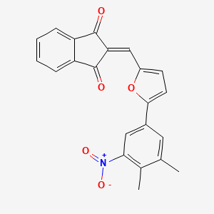 2-{[5-(3,4-dimethyl-5-nitrophenyl)furan-2-yl]methylidene}-1H-indene-1,3(2H)-dione