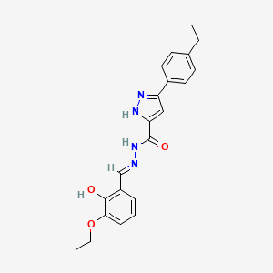 N'-[(E)-(3-ethoxy-2-hydroxyphenyl)methylidene]-5-(4-ethylphenyl)-1H-pyrazole-3-carbohydrazide