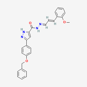 3-(4-(Benzyloxy)phenyl)-N'-(3-(2-methoxyphenyl)allylidene)-1H-pyrazole-5-carbohydrazide