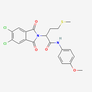 2-(5,6-dichloro-1,3-dioxo-1,3-dihydro-2H-isoindol-2-yl)-N-(4-methoxyphenyl)-4-(methylsulfanyl)butanamide