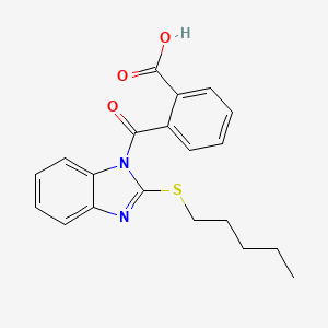 2-{[2-(pentylsulfanyl)-1H-benzimidazol-1-yl]carbonyl}benzoic acid