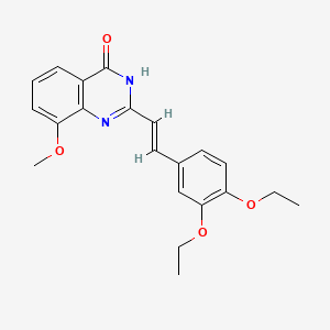 4(3h)-Quinazolinone,2-(3,4-diethoxystyryl)-8-methoxy-