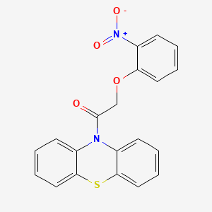 molecular formula C20H14N2O4S B11660731 10-((2-Nitrophenoxy)acetyl)-10H-phenothiazine CAS No. 41648-56-0