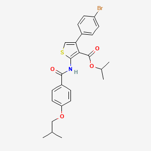 Propan-2-yl 4-(4-bromophenyl)-2-({[4-(2-methylpropoxy)phenyl]carbonyl}amino)thiophene-3-carboxylate