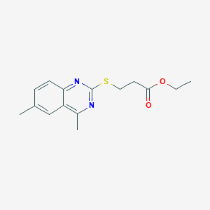 Ethyl 3-[(4,6-dimethylquinazolin-2-yl)sulfanyl]propanoate