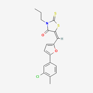 (5E)-5-{[5-(3-Chloro-4-methylphenyl)furan-2-YL]methylidene}-3-propyl-2-sulfanylidene-1,3-thiazolidin-4-one