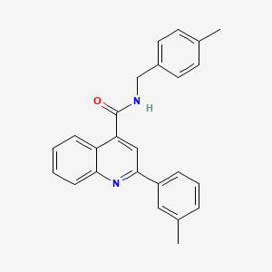 2-(3-methylphenyl)-N-[(4-methylphenyl)methyl]quinoline-4-carboxamide