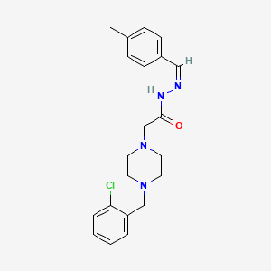 2-{4-[(2-Chlorophenyl)methyl]piperazin-1-YL}-N'-[(Z)-(4-methylphenyl)methylidene]acetohydrazide