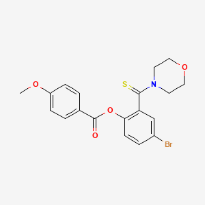 molecular formula C19H18BrNO4S B11660832 [4-bromo-2-(morpholine-4-carbothioyl)phenyl] 4-methoxybenzoate 