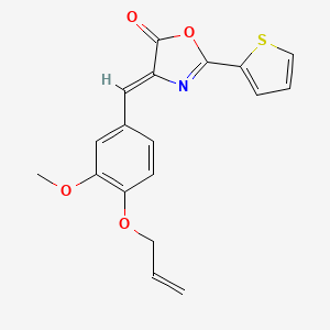 (4Z)-4-[3-methoxy-4-(prop-2-en-1-yloxy)benzylidene]-2-(thiophen-2-yl)-1,3-oxazol-5(4H)-one